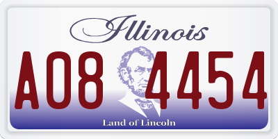 IL license plate A084454