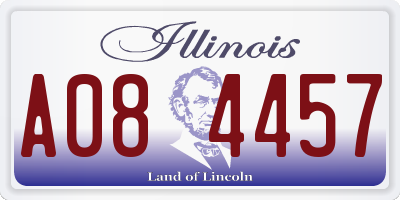 IL license plate A084457