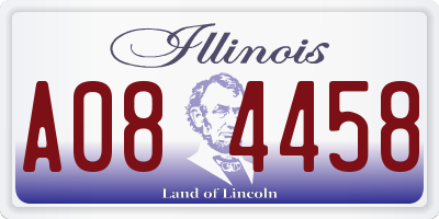 IL license plate A084458