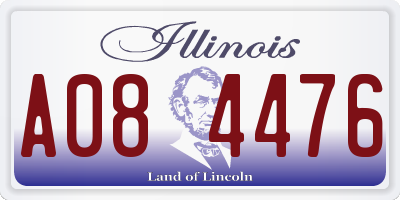 IL license plate A084476