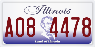 IL license plate A084478