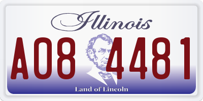 IL license plate A084481