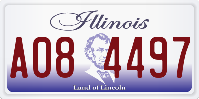 IL license plate A084497