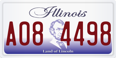 IL license plate A084498