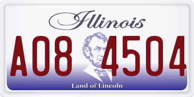 IL license plate A084504