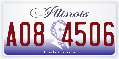 IL license plate A084506