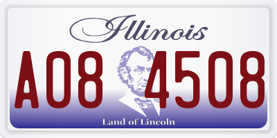 IL license plate A084508