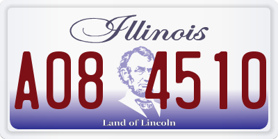 IL license plate A084510
