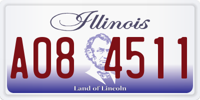 IL license plate A084511