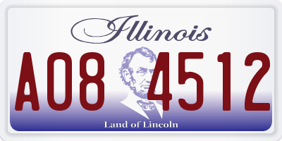 IL license plate A084512