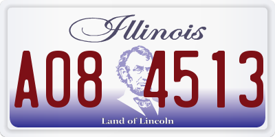 IL license plate A084513