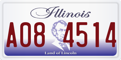 IL license plate A084514