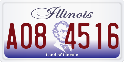 IL license plate A084516