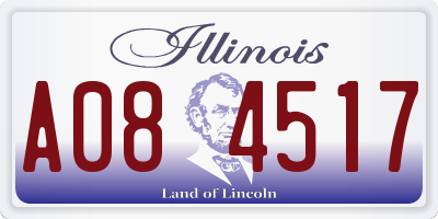 IL license plate A084517