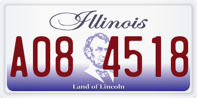 IL license plate A084518