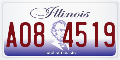 IL license plate A084519