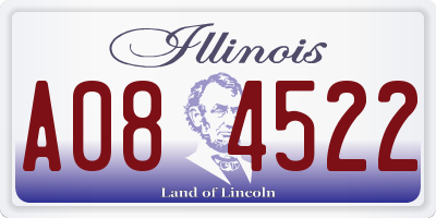IL license plate A084522