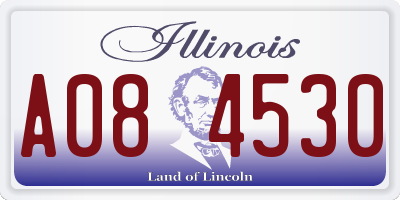 IL license plate A084530