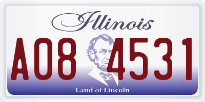 IL license plate A084531