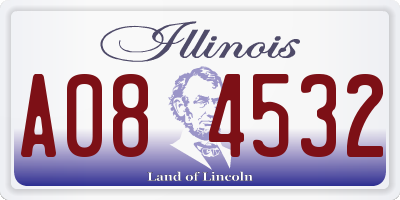 IL license plate A084532