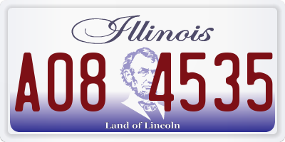 IL license plate A084535