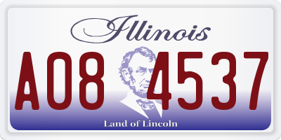 IL license plate A084537