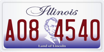IL license plate A084540