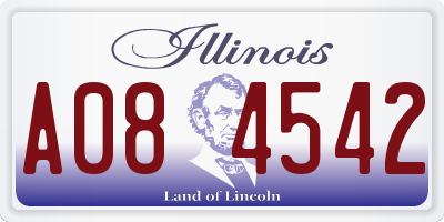 IL license plate A084542