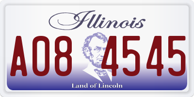 IL license plate A084545