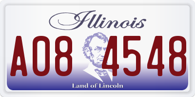 IL license plate A084548
