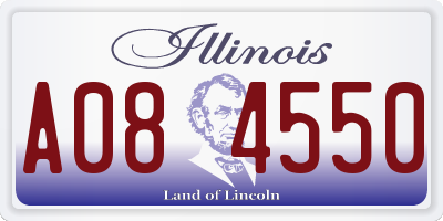 IL license plate A084550