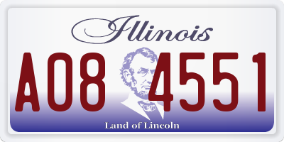 IL license plate A084551
