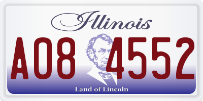 IL license plate A084552