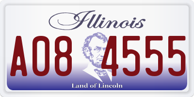 IL license plate A084555