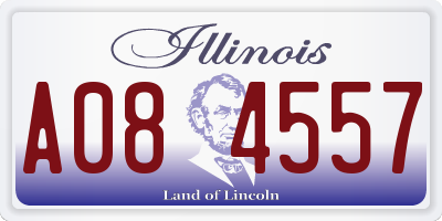 IL license plate A084557