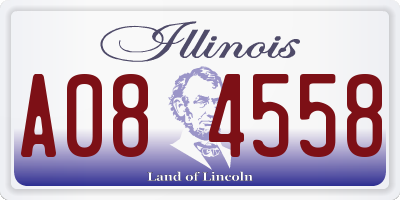 IL license plate A084558