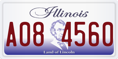 IL license plate A084560