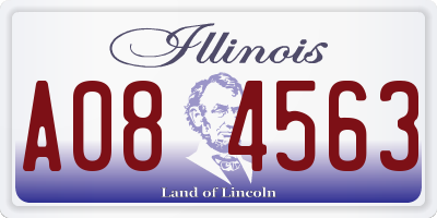 IL license plate A084563