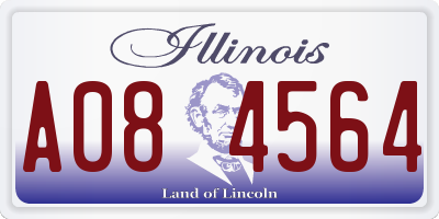IL license plate A084564
