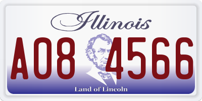 IL license plate A084566