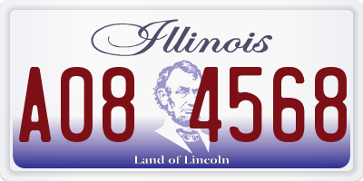 IL license plate A084568