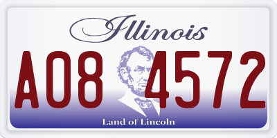 IL license plate A084572