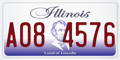IL license plate A084576