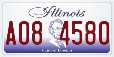 IL license plate A084580