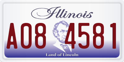 IL license plate A084581