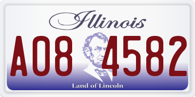 IL license plate A084582