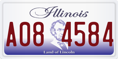 IL license plate A084584