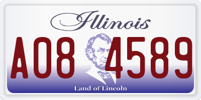 IL license plate A084589