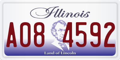 IL license plate A084592