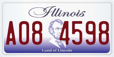 IL license plate A084598